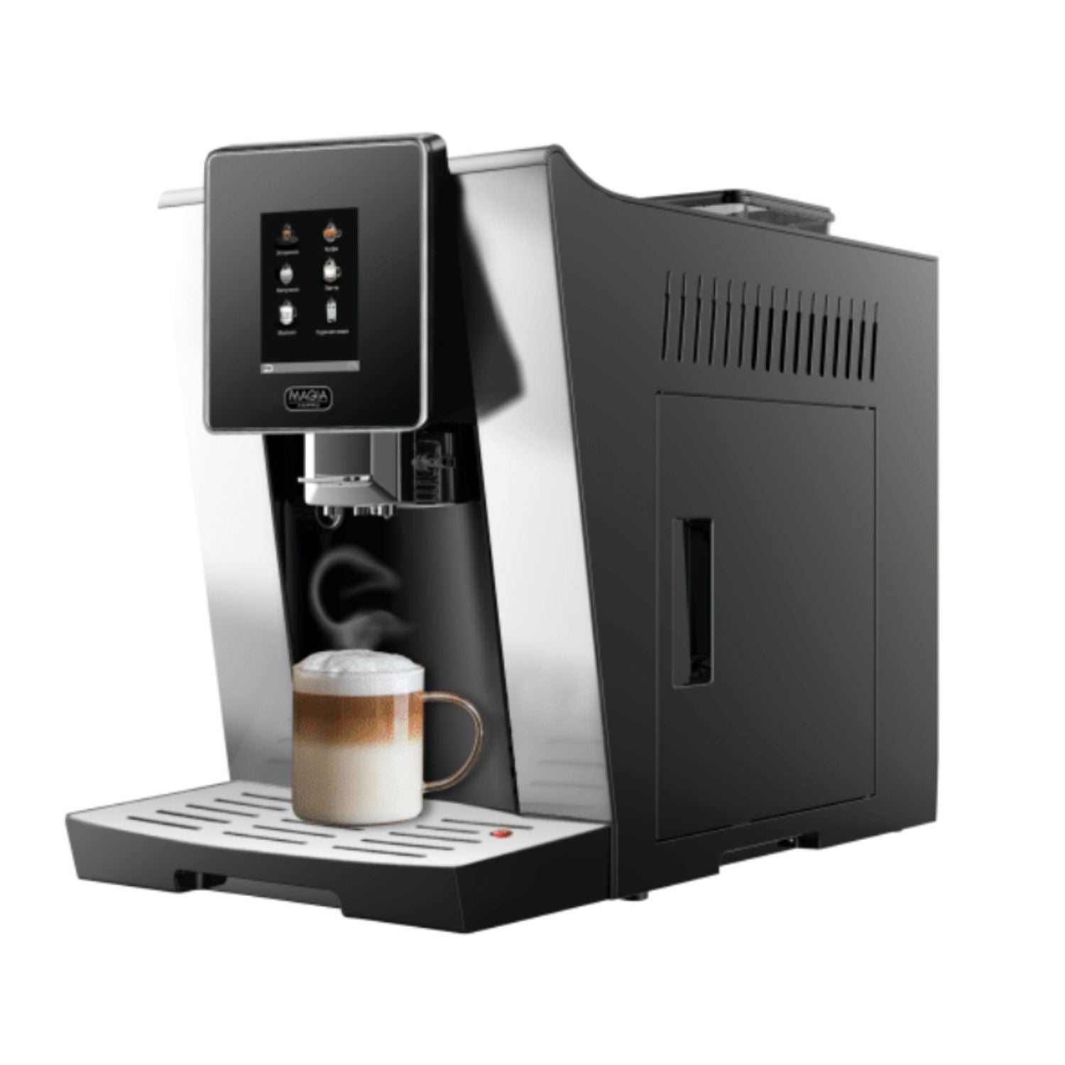 Zulay Magia LUX White Automatic Espresso Machine with Milk Container a