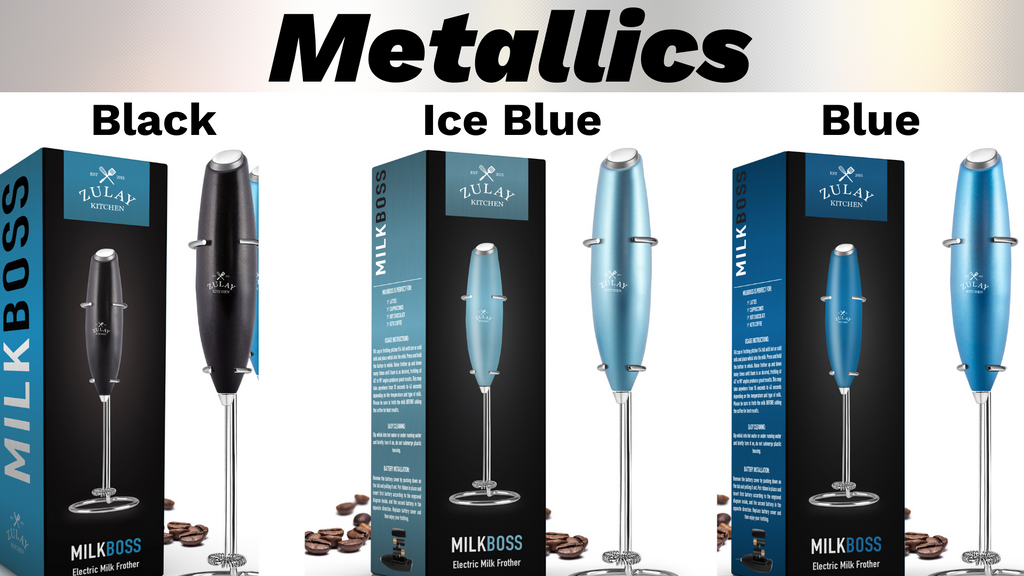 metallic milk frothers