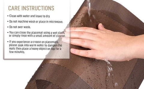 how to clean woven placemats