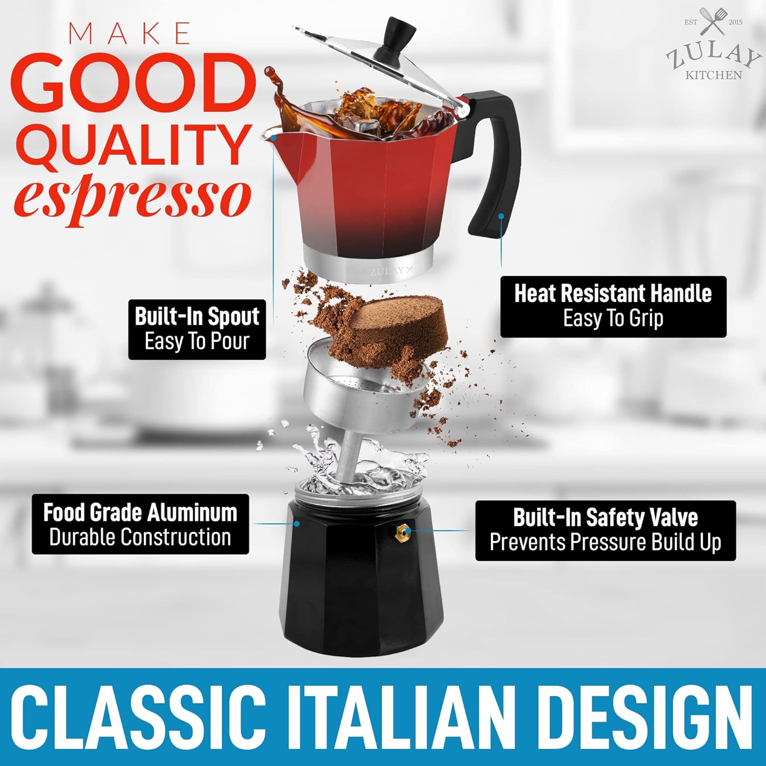 Classic Cafetera Bialetti Italy Aluminum Espresso Express Stovetop Espresso Maker  3cup Moka Coffee Pot - China Moka Pot and Coffee Pot price