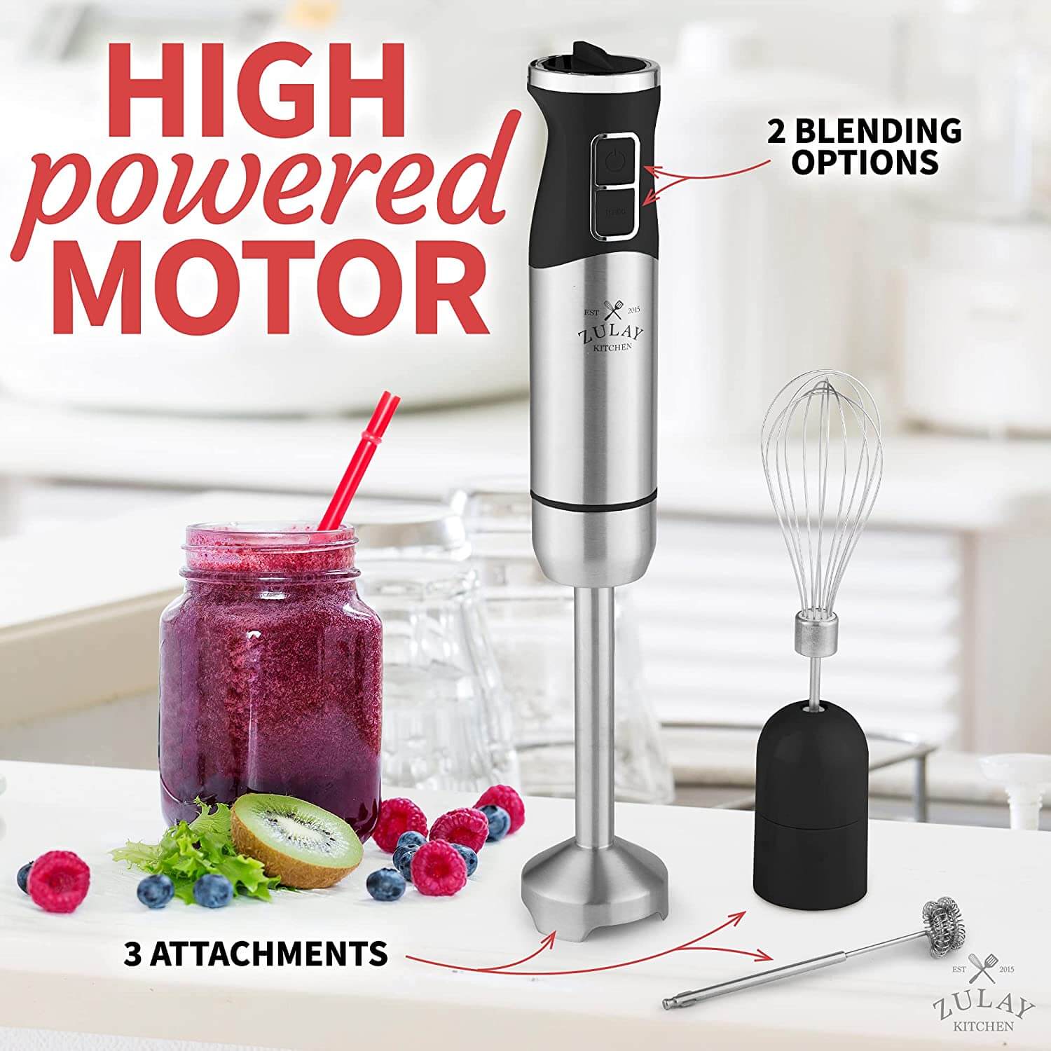 Zulay Kitchen 18 oz Personal Blenders that Crush Ice - USB-C Rechargeable,  Cordless Travel Blender - Portable Smoothie Blender On the Go, Frozen