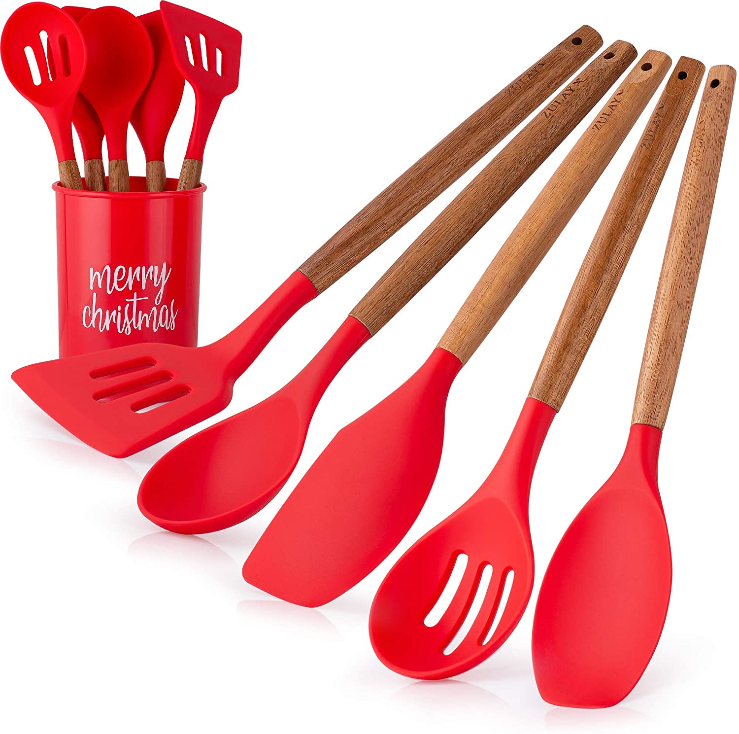 Zulay Kitchen Silicone Spatula Set with Durable Stainless Steel Core -  Pink, 4 - Gerbes Super Markets