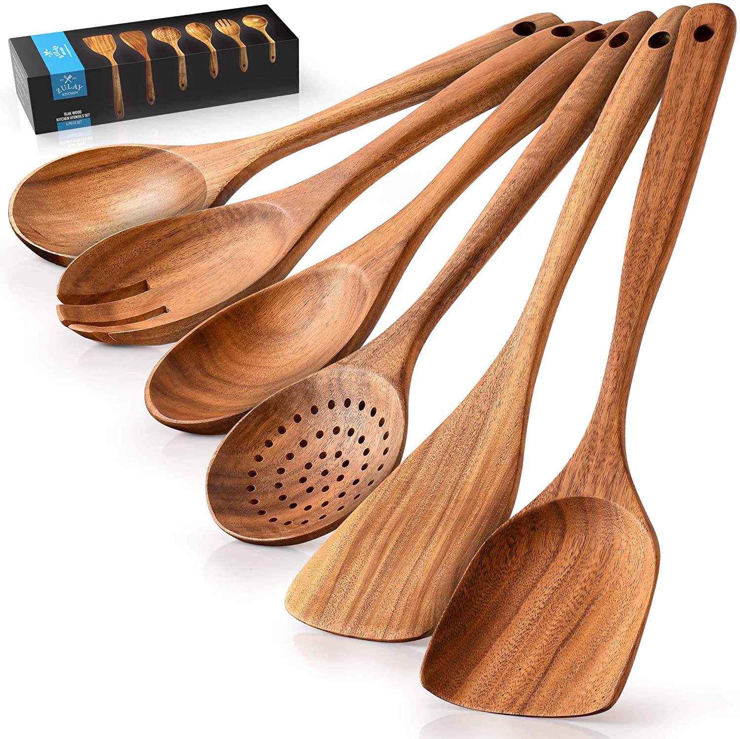 Row of assorted wooden kitchen utensils Stock Photo by ©oocoskun 68950495