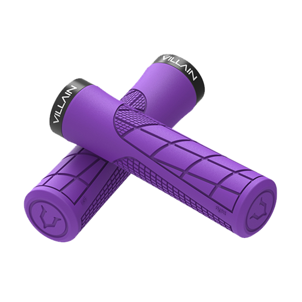 purple mountain bike grips