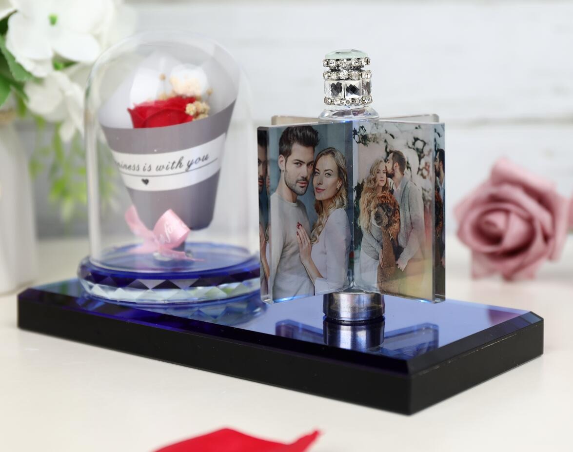 personalized photo led rose lamp