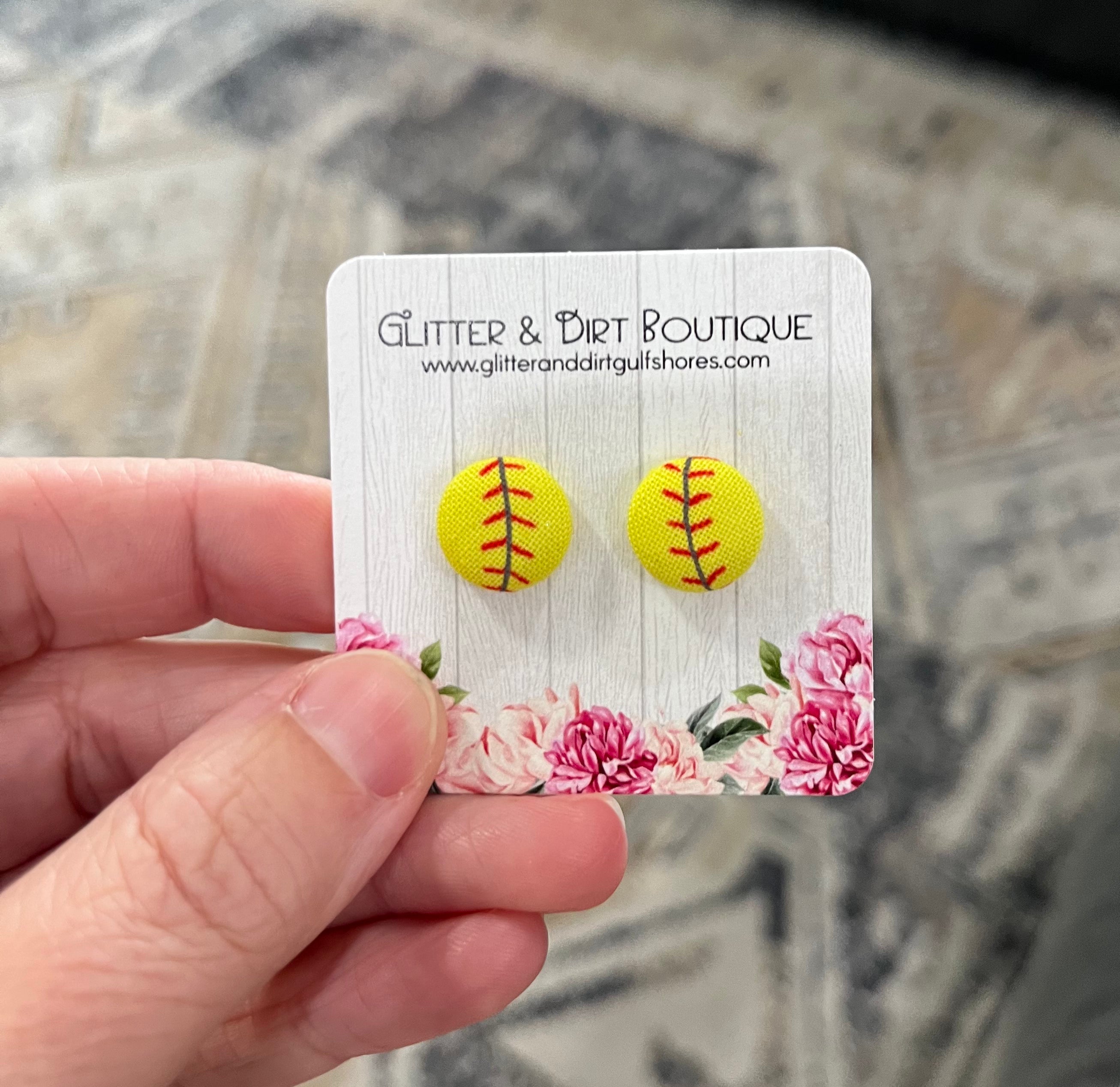 Softball Earrings