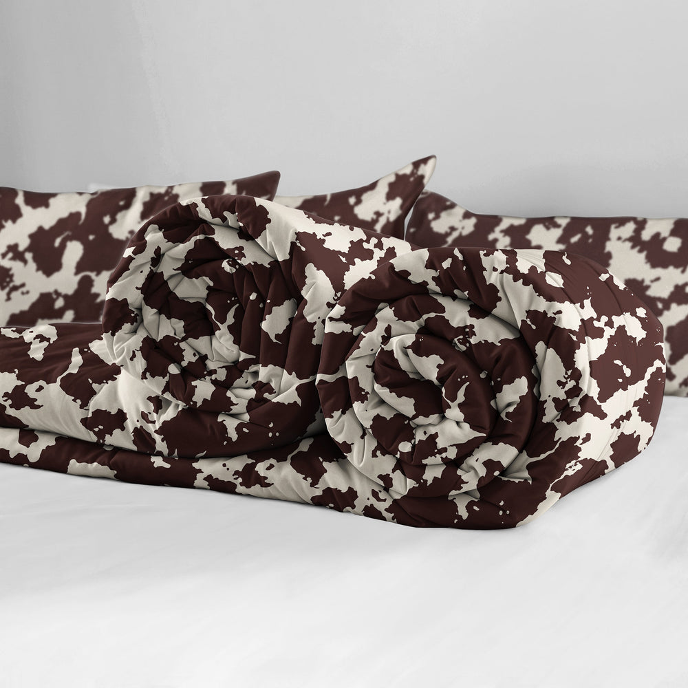 Brown Cow Skin Design Duvet Cover Set