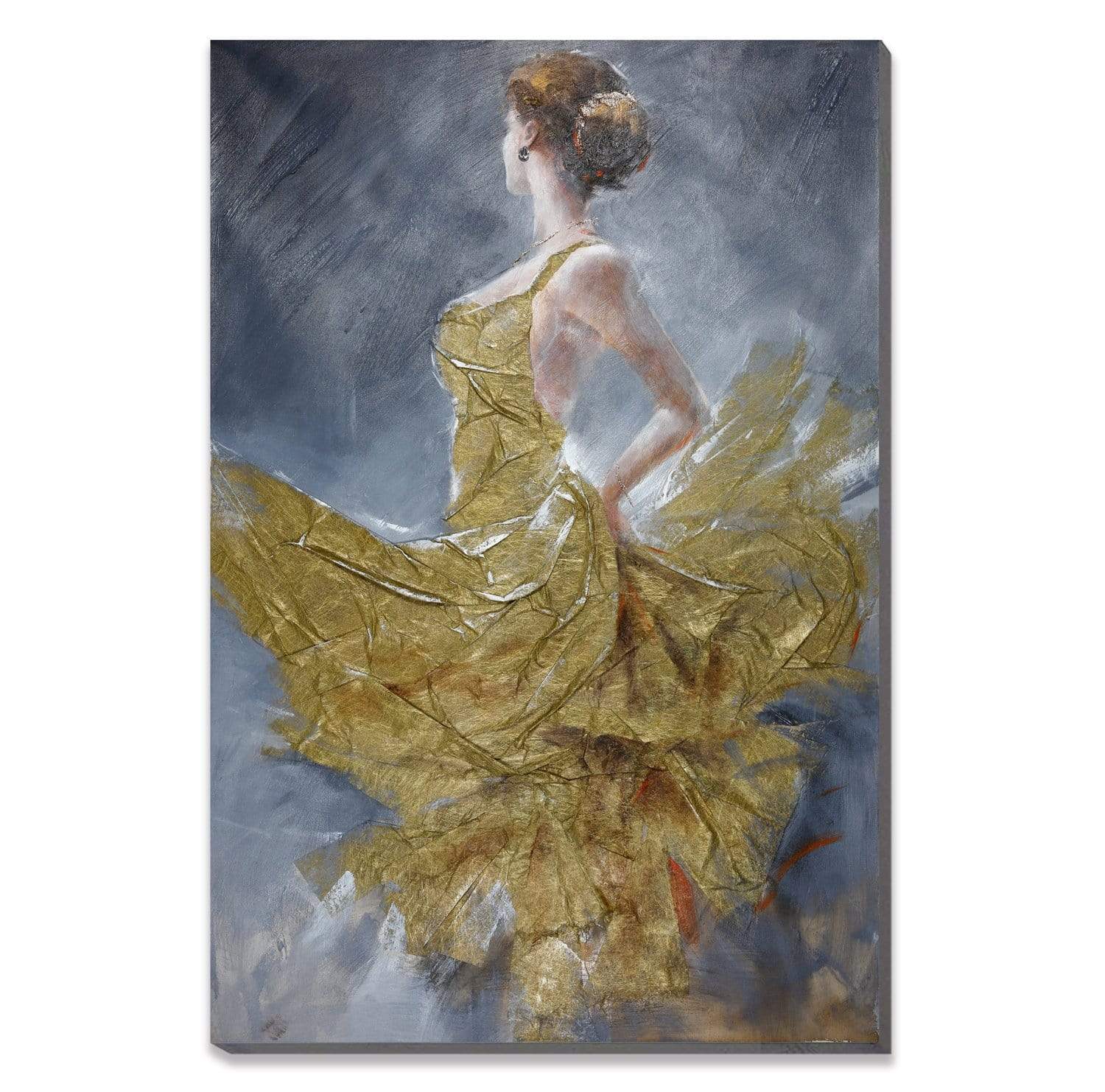 Golden Distress Oil Painting