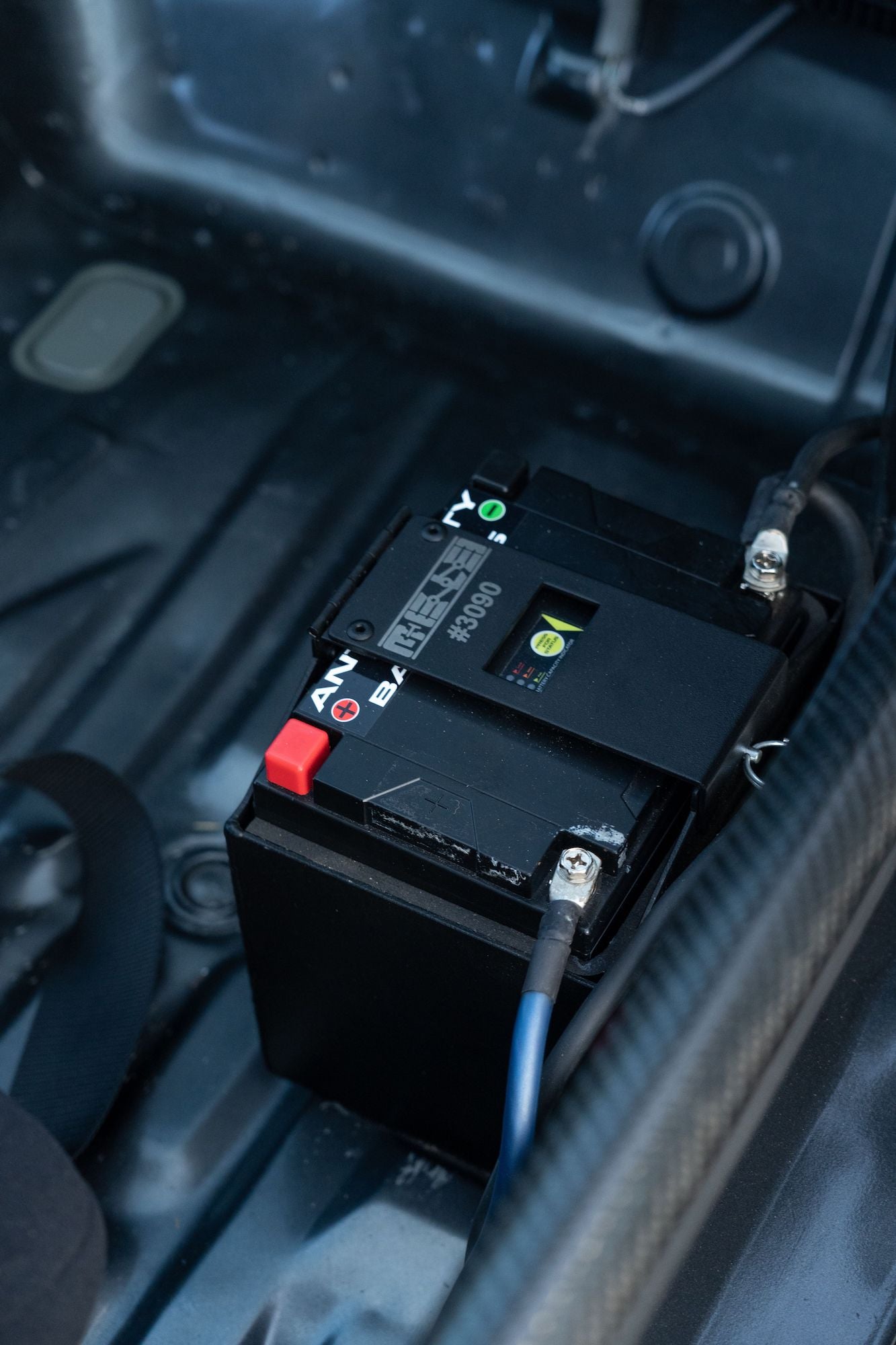 antigravity lightweight battery installed in honda civic race car
