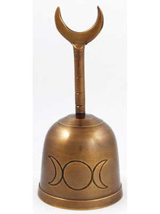 5” Triple Moon Brass Altar Bell