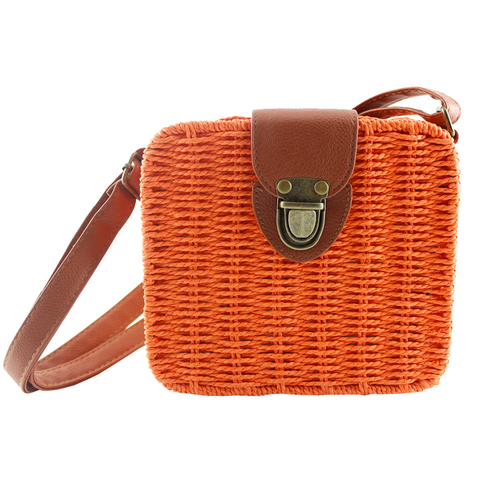 Colorblock Straw Bag Small Vacation  SHEIN