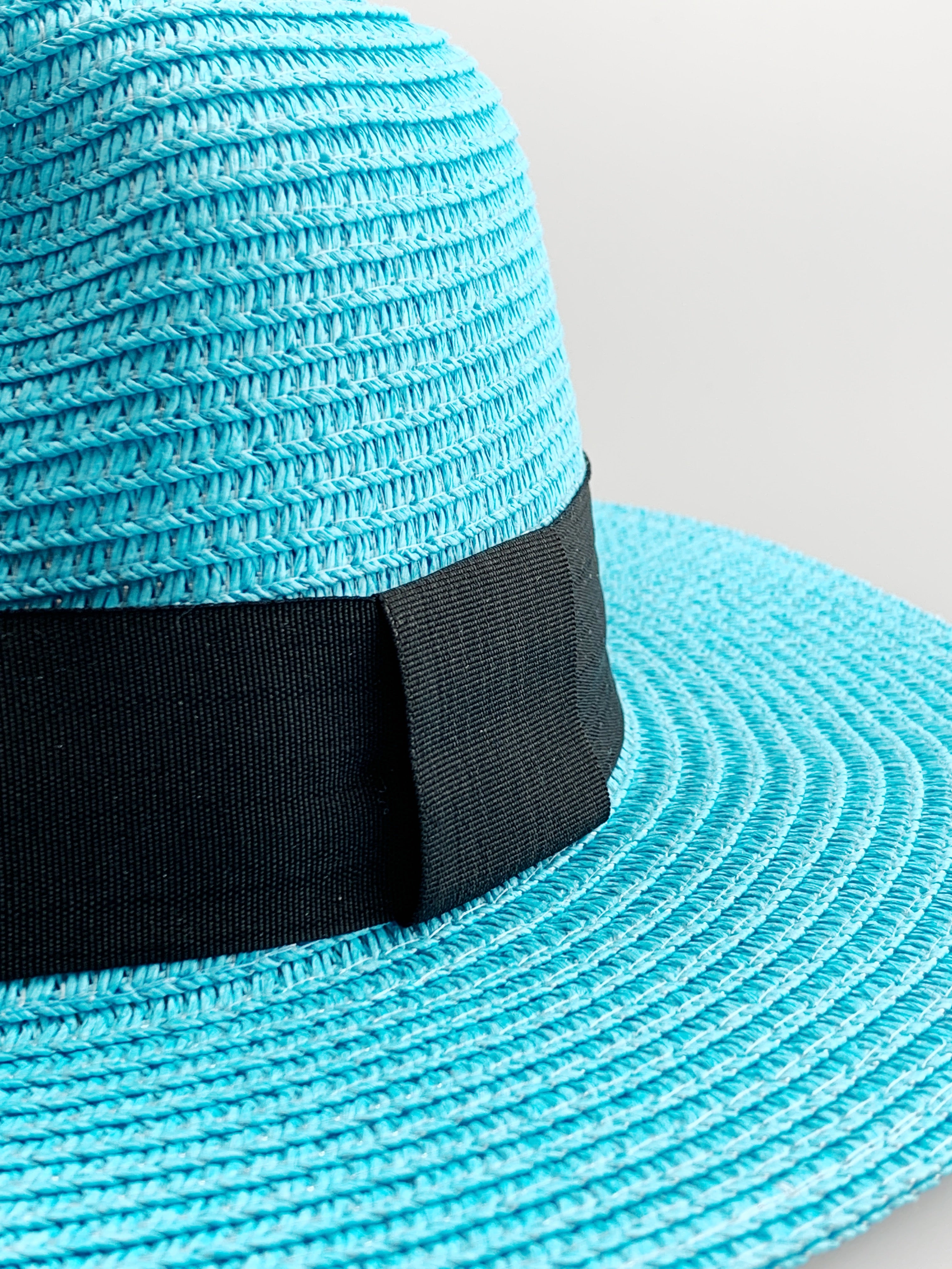 aqua blue hat