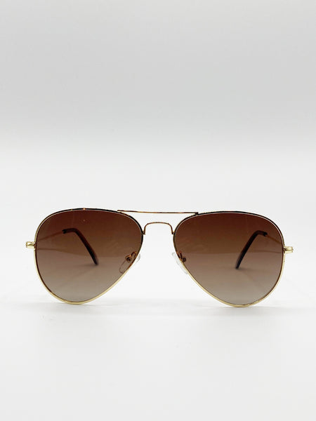 Ondenkbaar wervelkolom Overleving SVNX Classic Brown Aviator Sunglasses Polarized – svnx