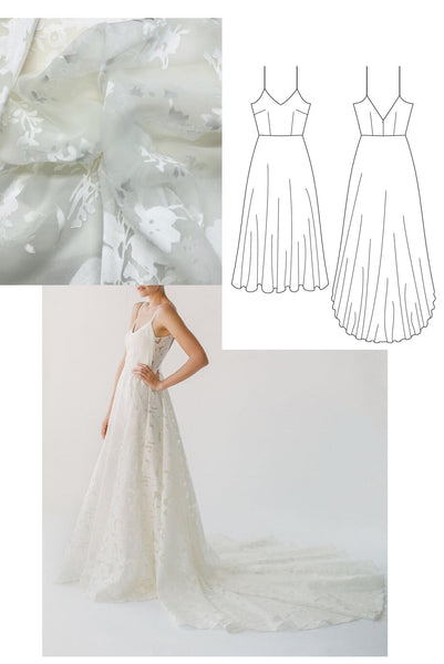 Association Patrons Tissus Pour Coudre Sa Robe de Mariée, Inspirations Couture par Atelier Charlotte Auzou