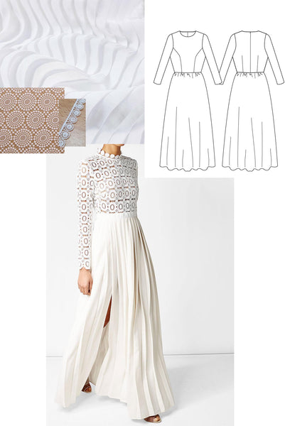 Association Patrons Tissus Pour Coudre Sa Robe de Mariée, Inspirations Couture par Atelier Charlotte Auzou