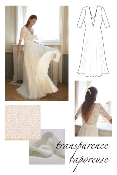 inspiration coudre robe de mariée mousseline vaporeuse charlotte auzou