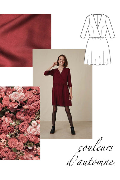 inspiration pour coudre une robe d'automne personnalisée grâce aux patrons de couture Atelier Charlotte Auzou