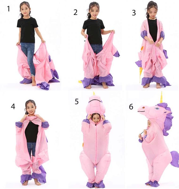 How to Wear Unicorn Blow up Costume