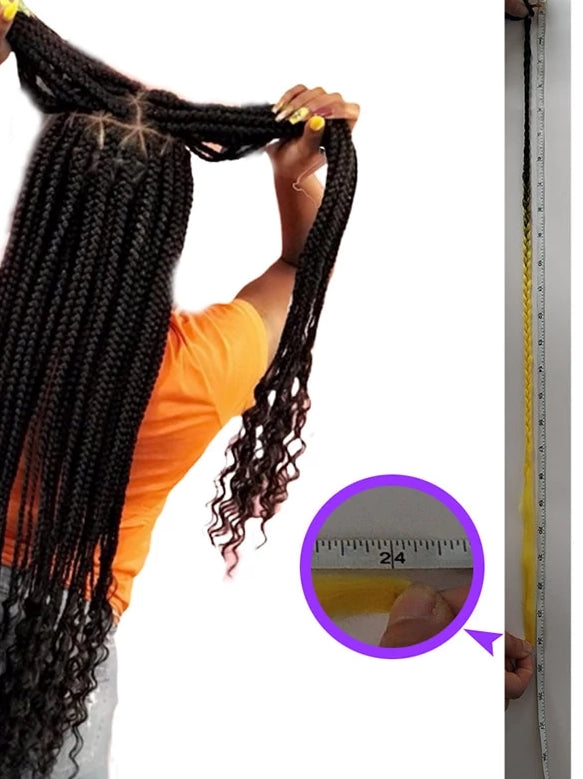 Spring Box Braids Crochet Hair With Curly Ends 24inches 22 Roots Pieces Goddess Box Braids Hair Extensions Soft Fiber Braiding