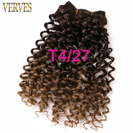 Verves Synthetic Crochet Braids 8 Inch Curly Braid Ombre Braiding Hair Brenda Miracle Mink Hair