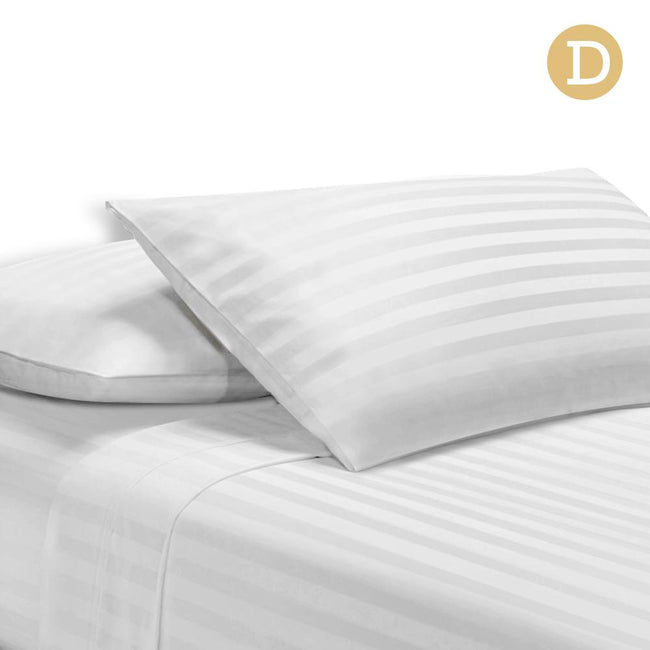 Giselle Bedding Double Size 4 Piece Bedsheet Set - White - First Choice Furniture
