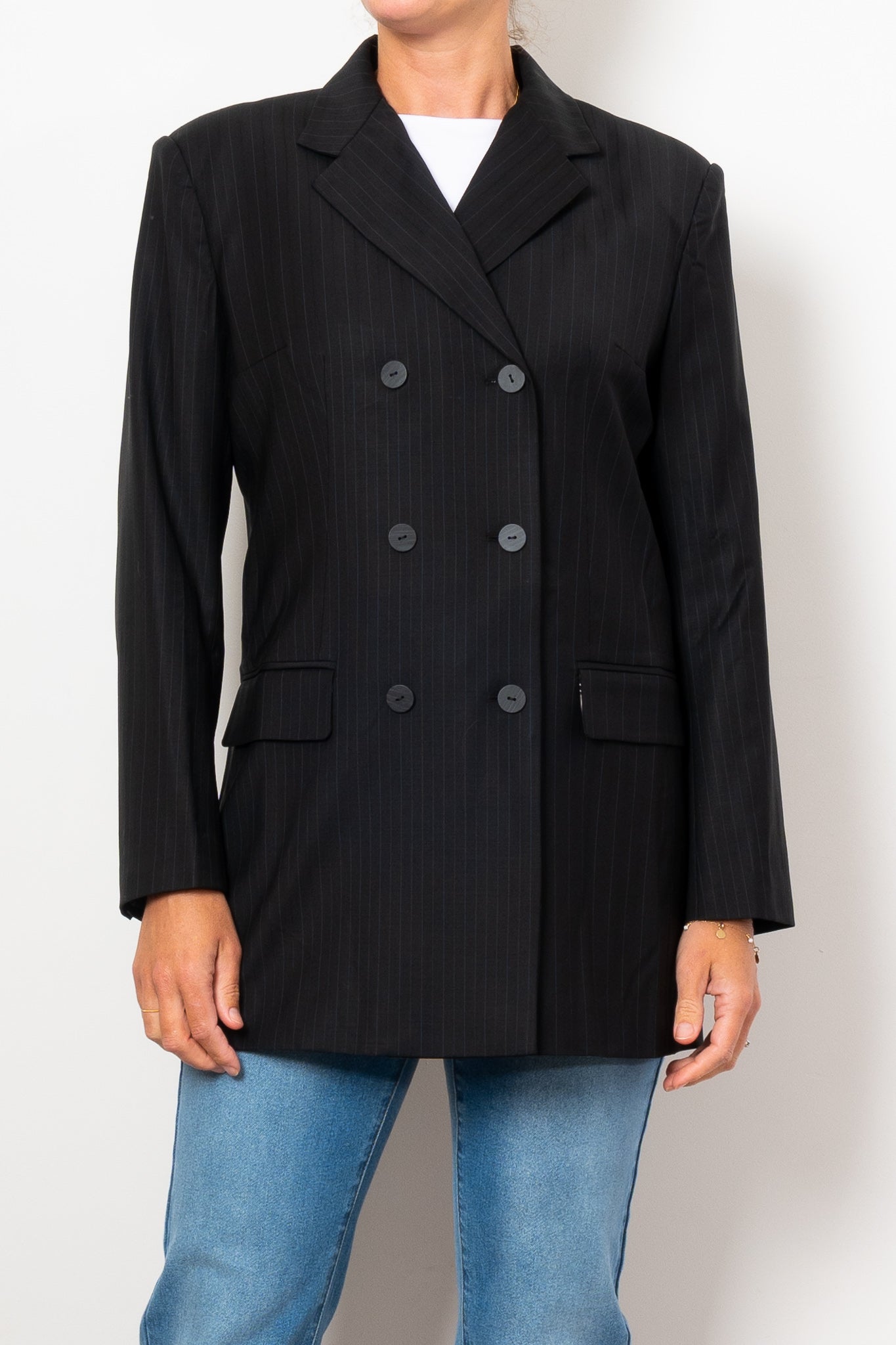 M.A. Dainty Newsboy Stripe Jacket