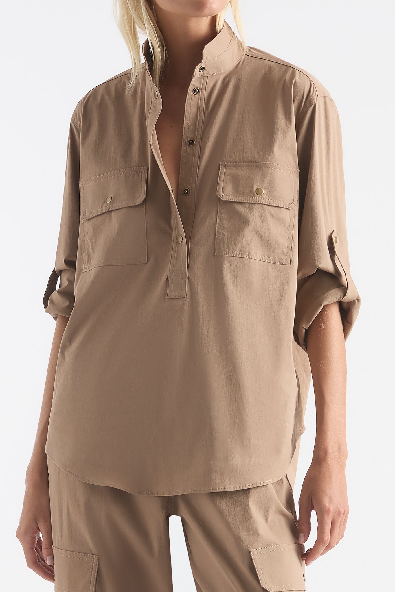 Mela Purdie Stud Cargo Shirt Microprene