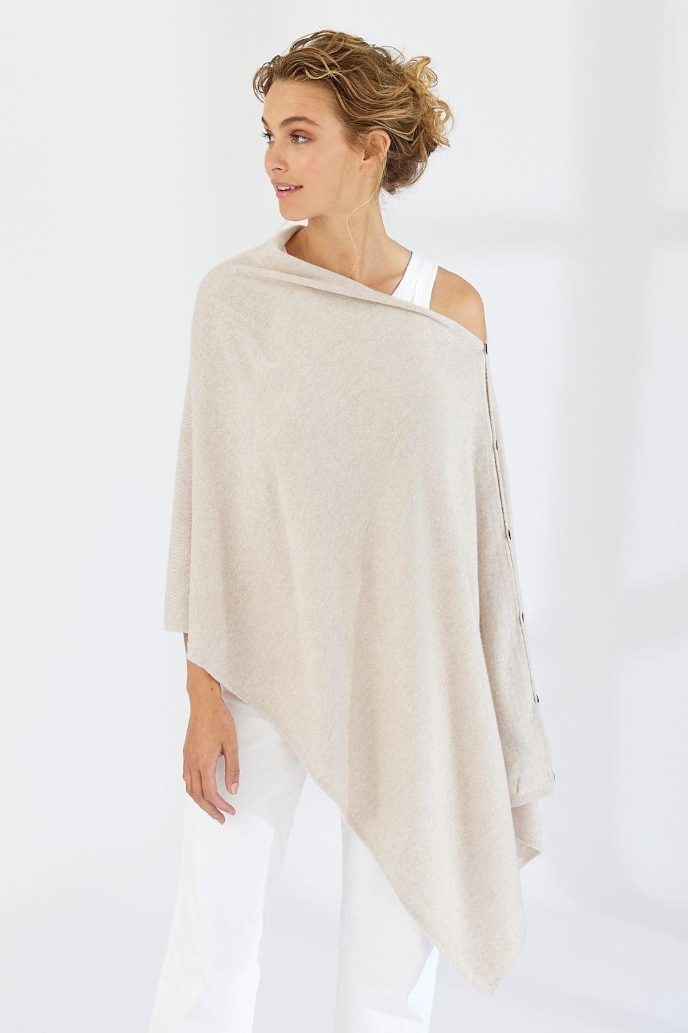 Mia Fratino Cashmere Sorrento Button Wrap