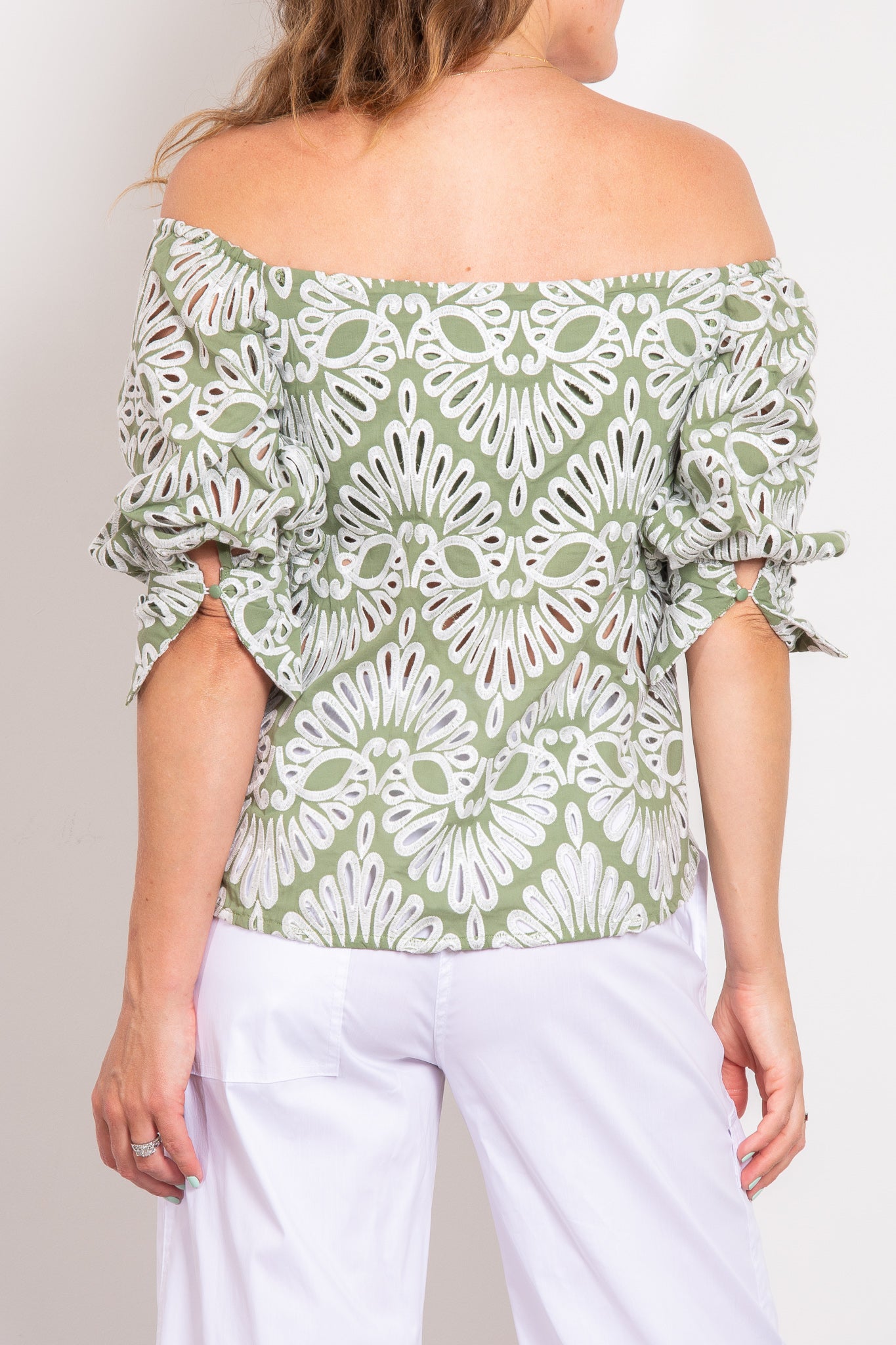 Once Was Awaken Off Shoulder Print Top