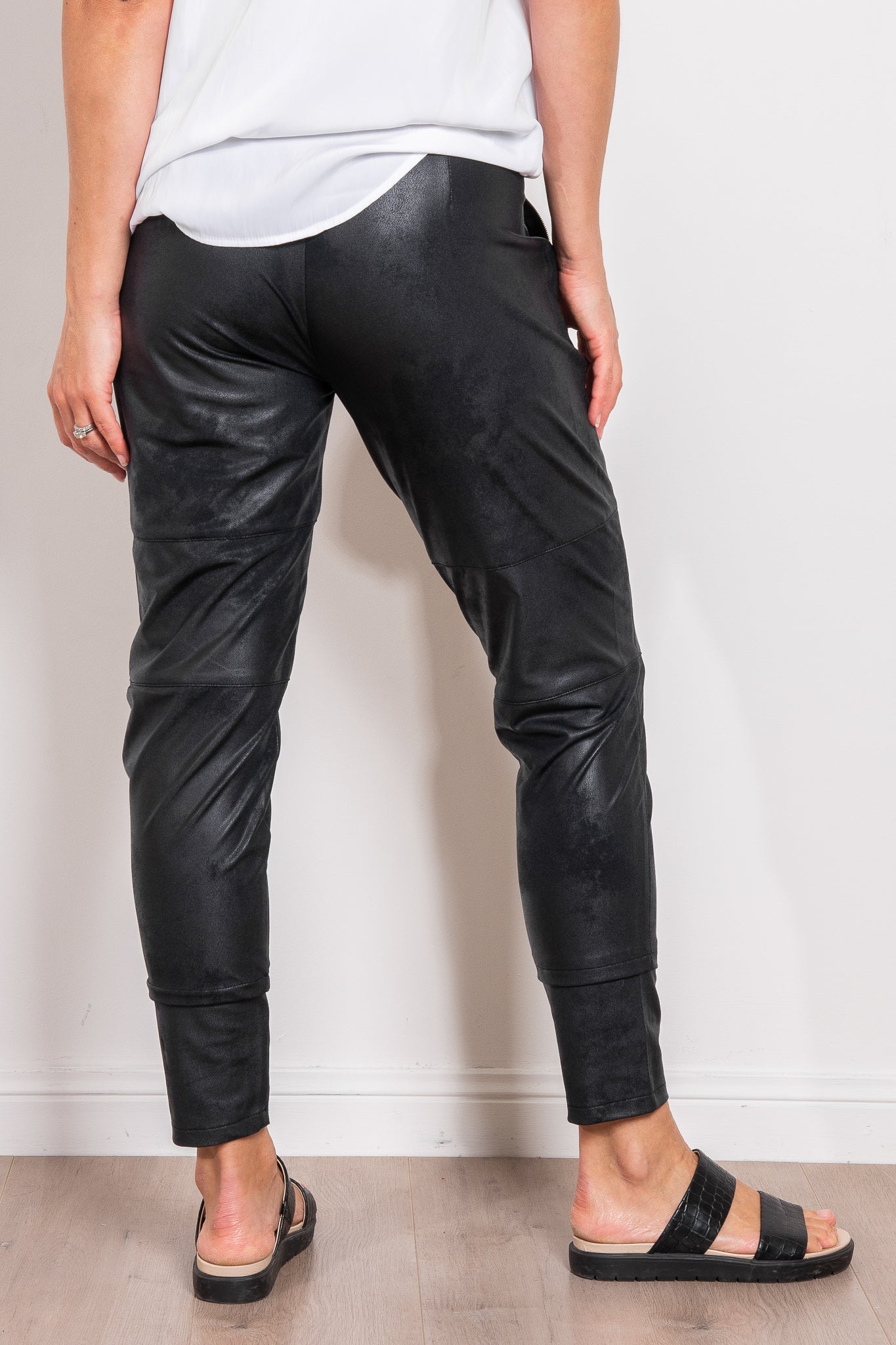 Raffaello Rossi Candy Leather Jersey Pant