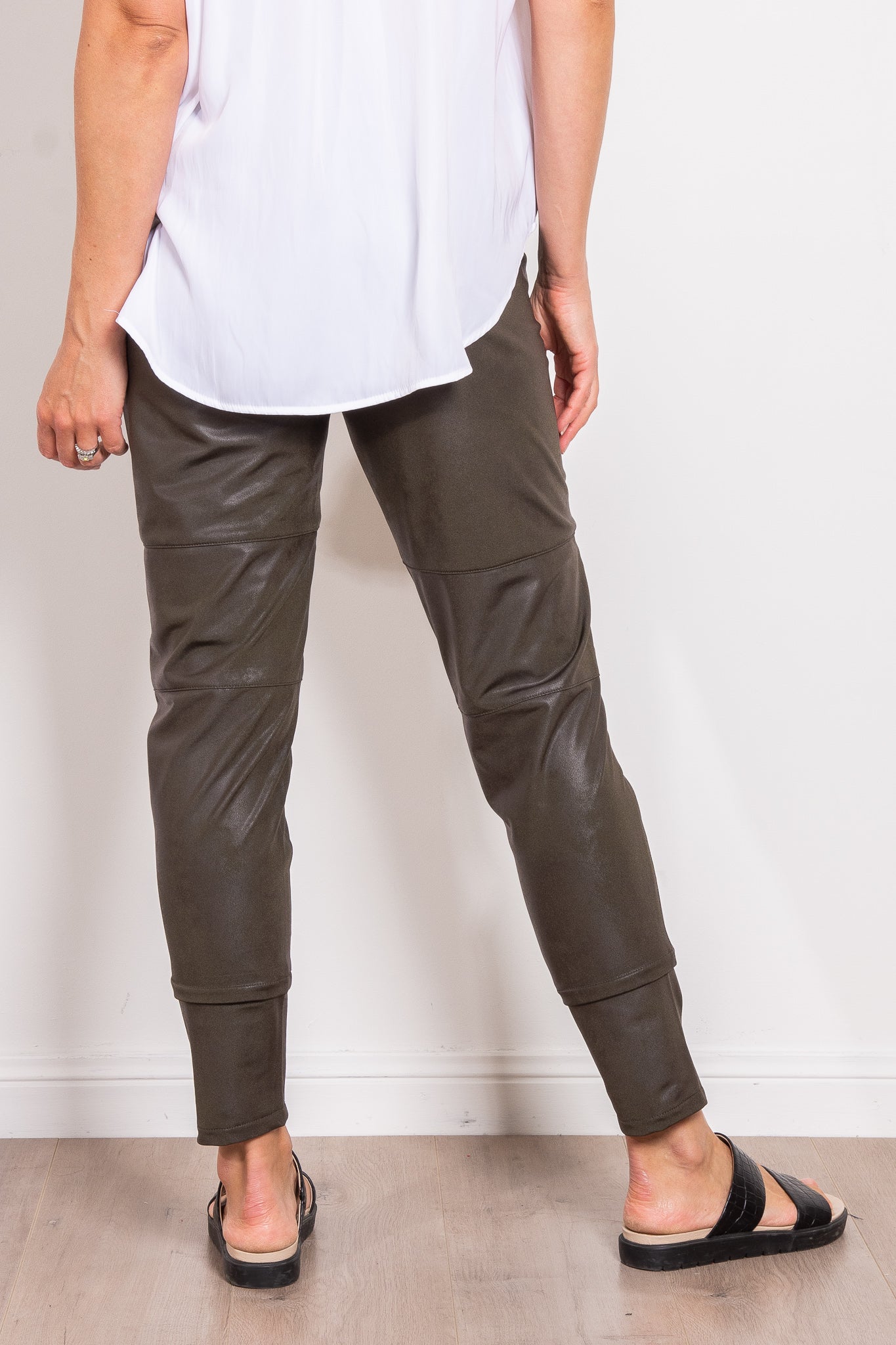 Raffaello Rossi Candy Leather Jersey Pant