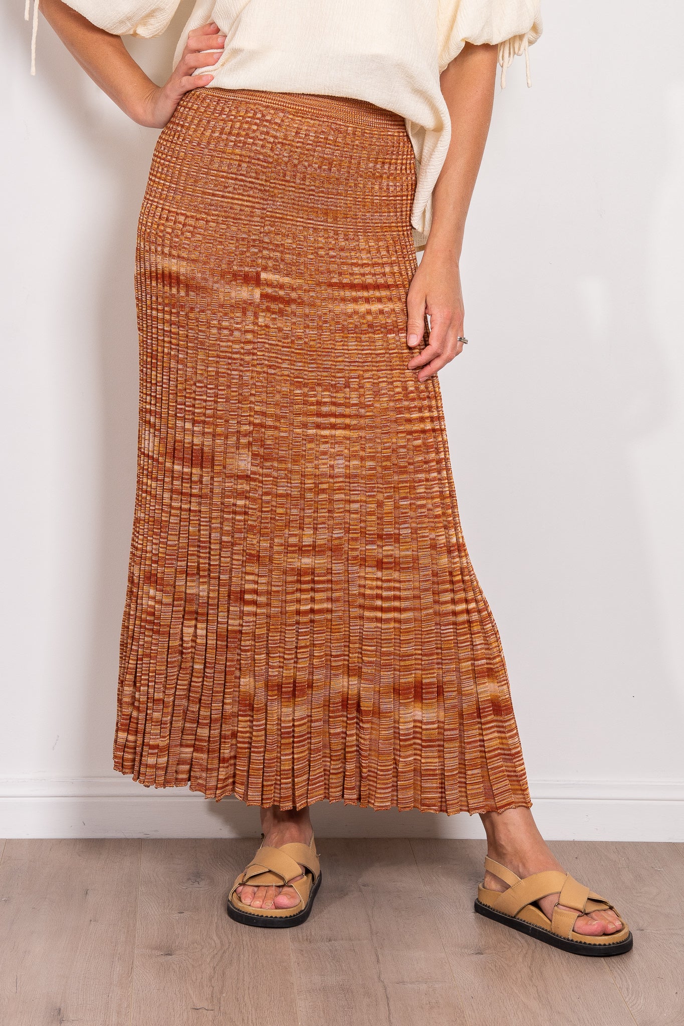 Kinney Paris Rib Knit Maxi Skirt