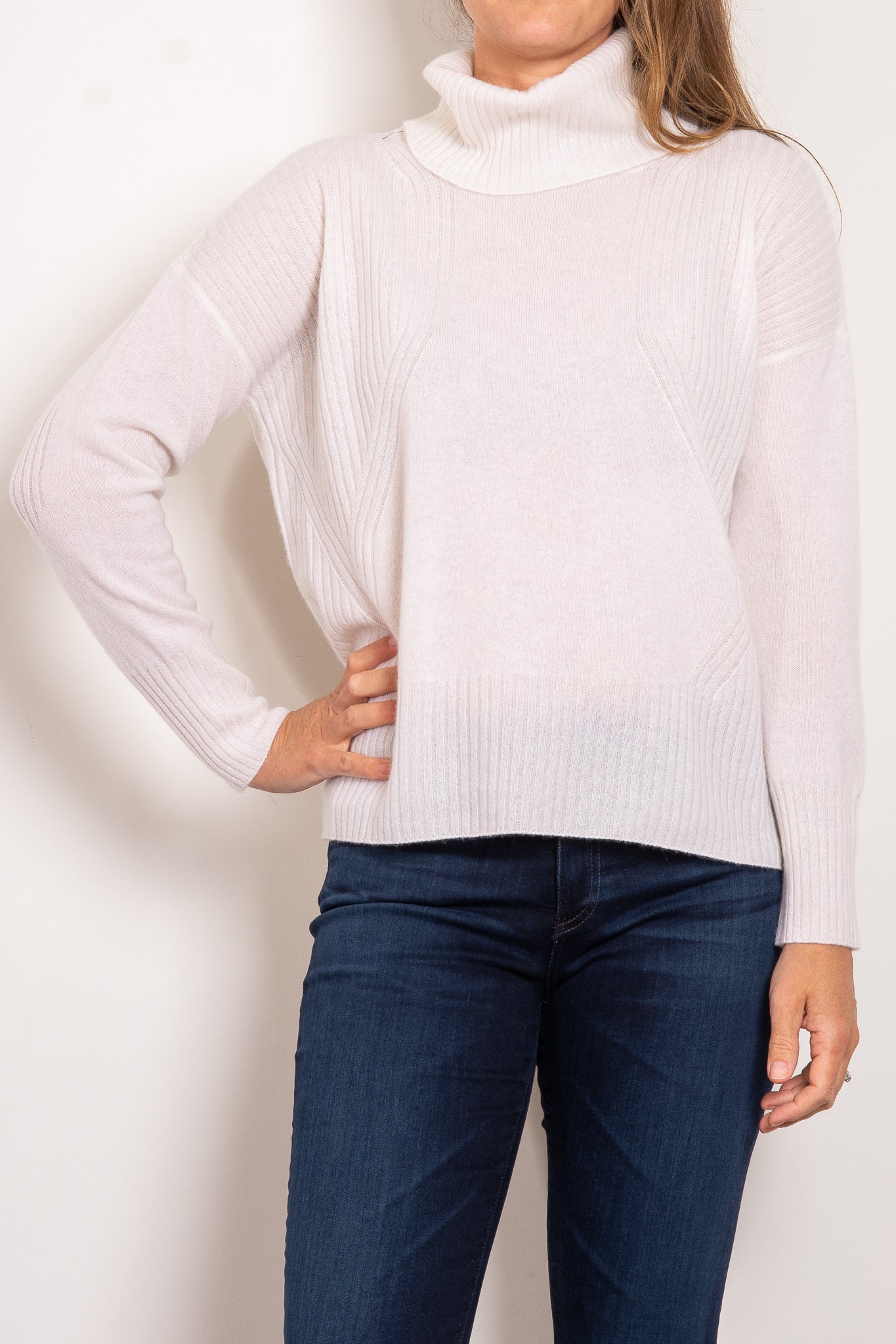 Mia Fratino Ribbed Roll Neck Cashmere