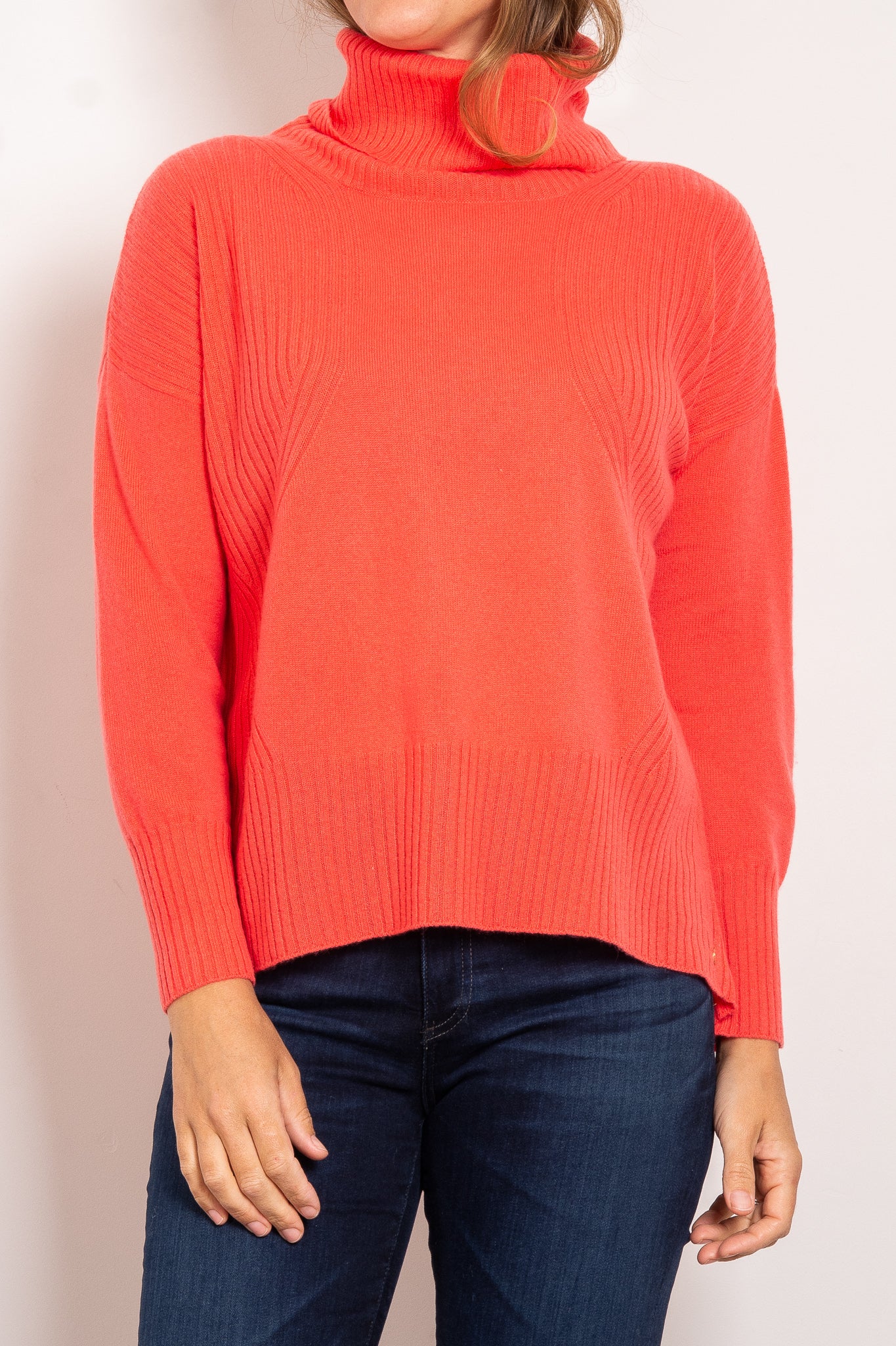 Mia Fratino Ribbed Roll Neck Cashmere