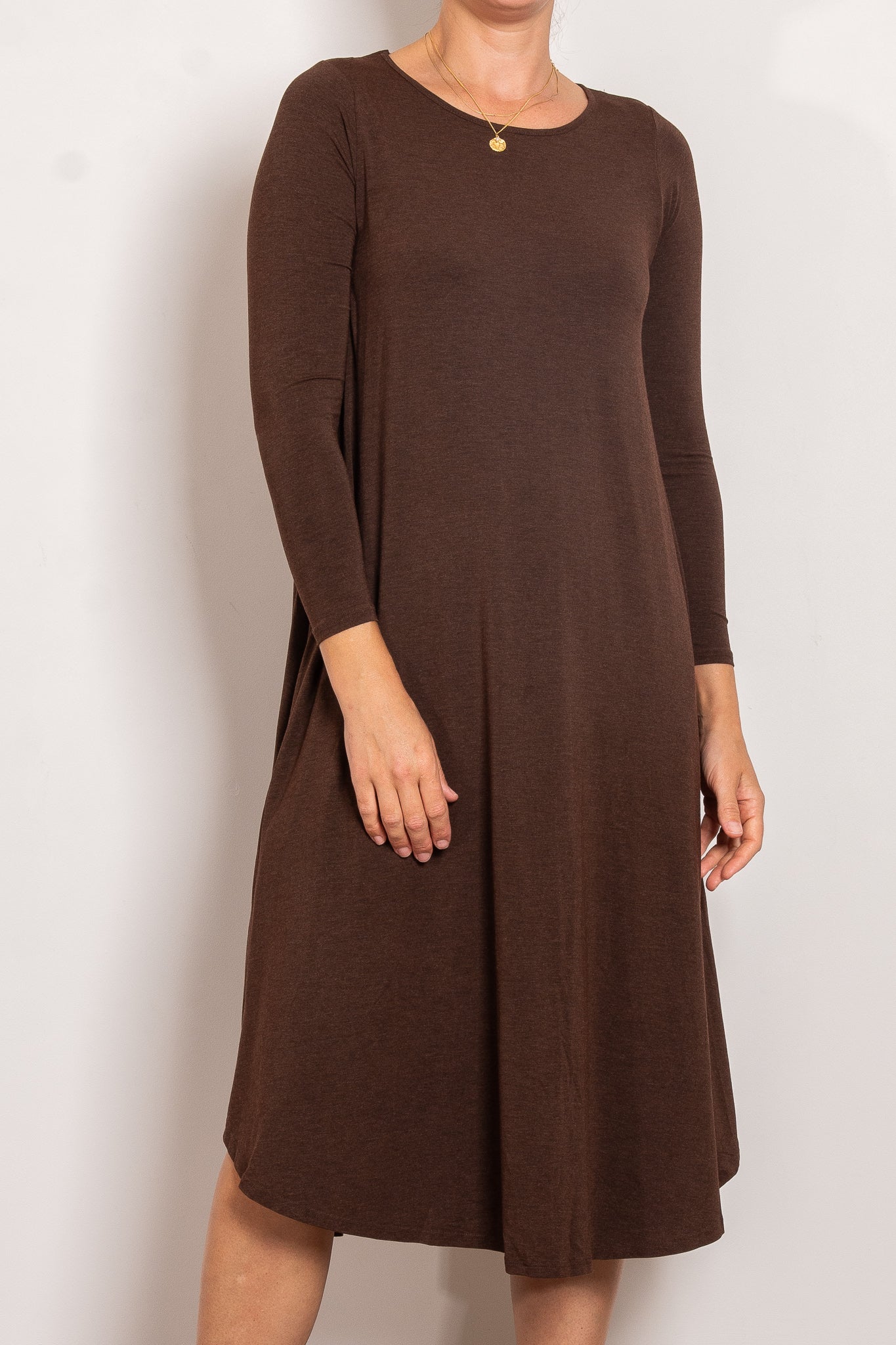 Tani Marl Long Sleeve Tri Dress