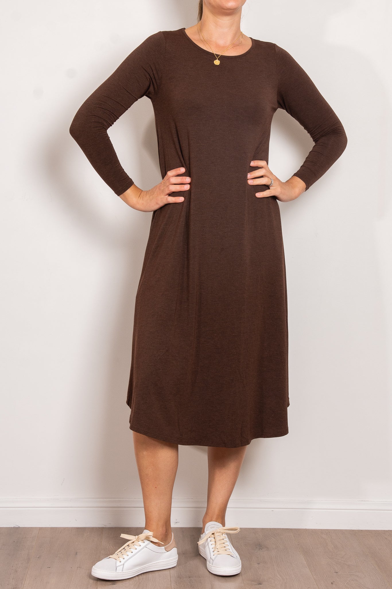 Tani Marl Long Sleeve Tri Dress