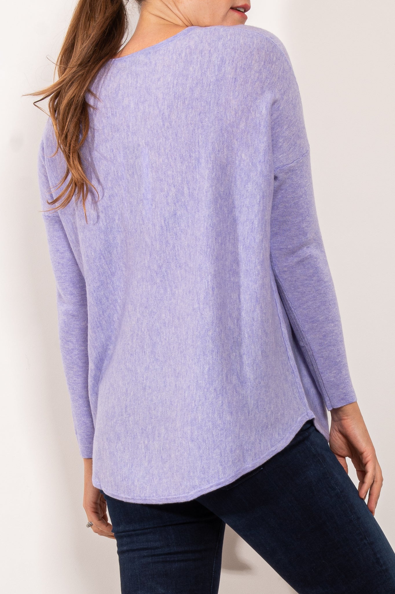 Bridge & Lord Curved Hem V Neck Jumper