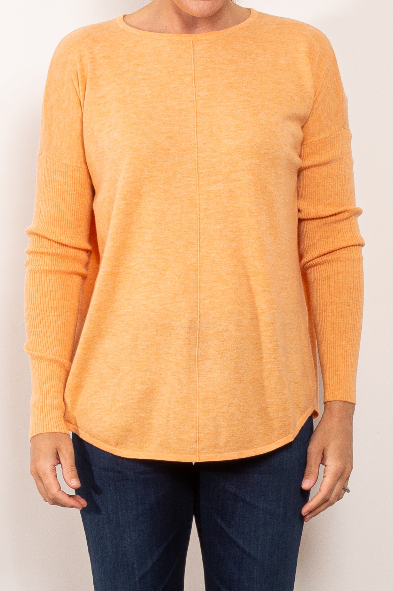 Bridge & Lord Curved Hem Crew Neck Jumper