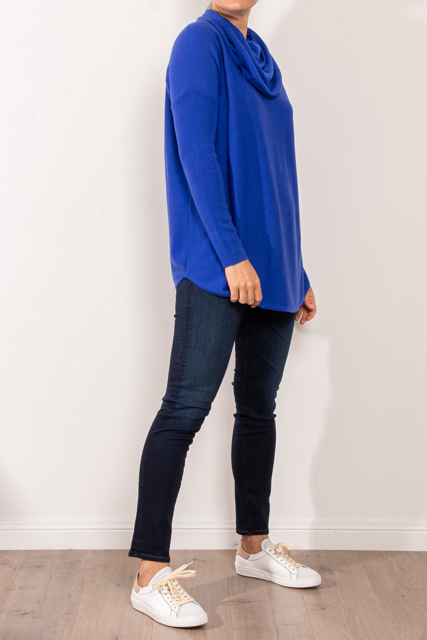 Bridge & Lord Curved Hem Cowl Neck Jumper