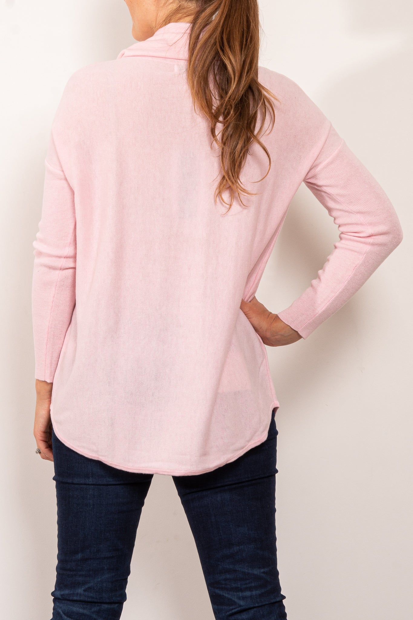 Bridge & Lord Curved Hem Cowl Neck Jumper