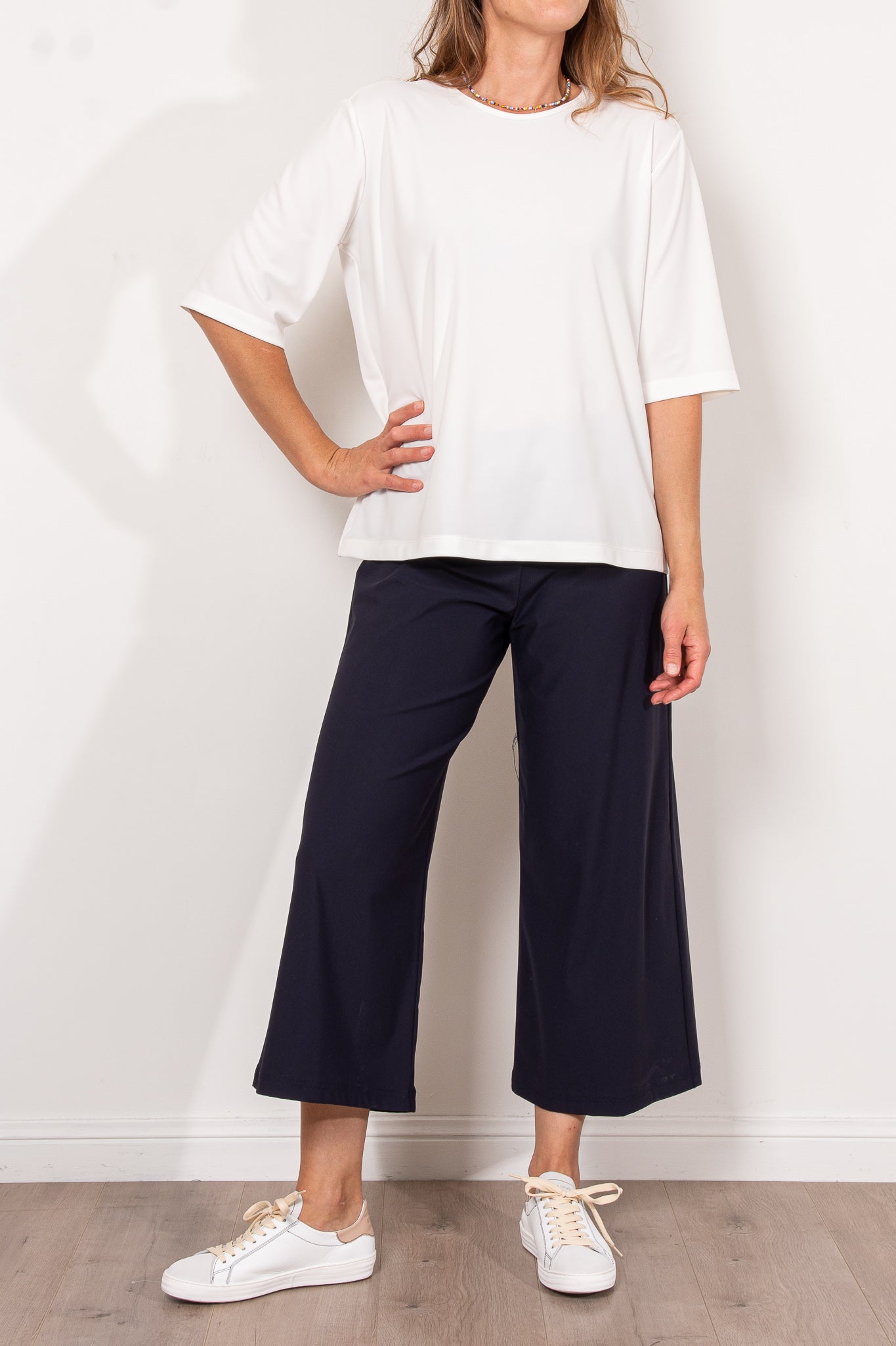 Mela Purdie Stretch Plaza Top Powder Knit