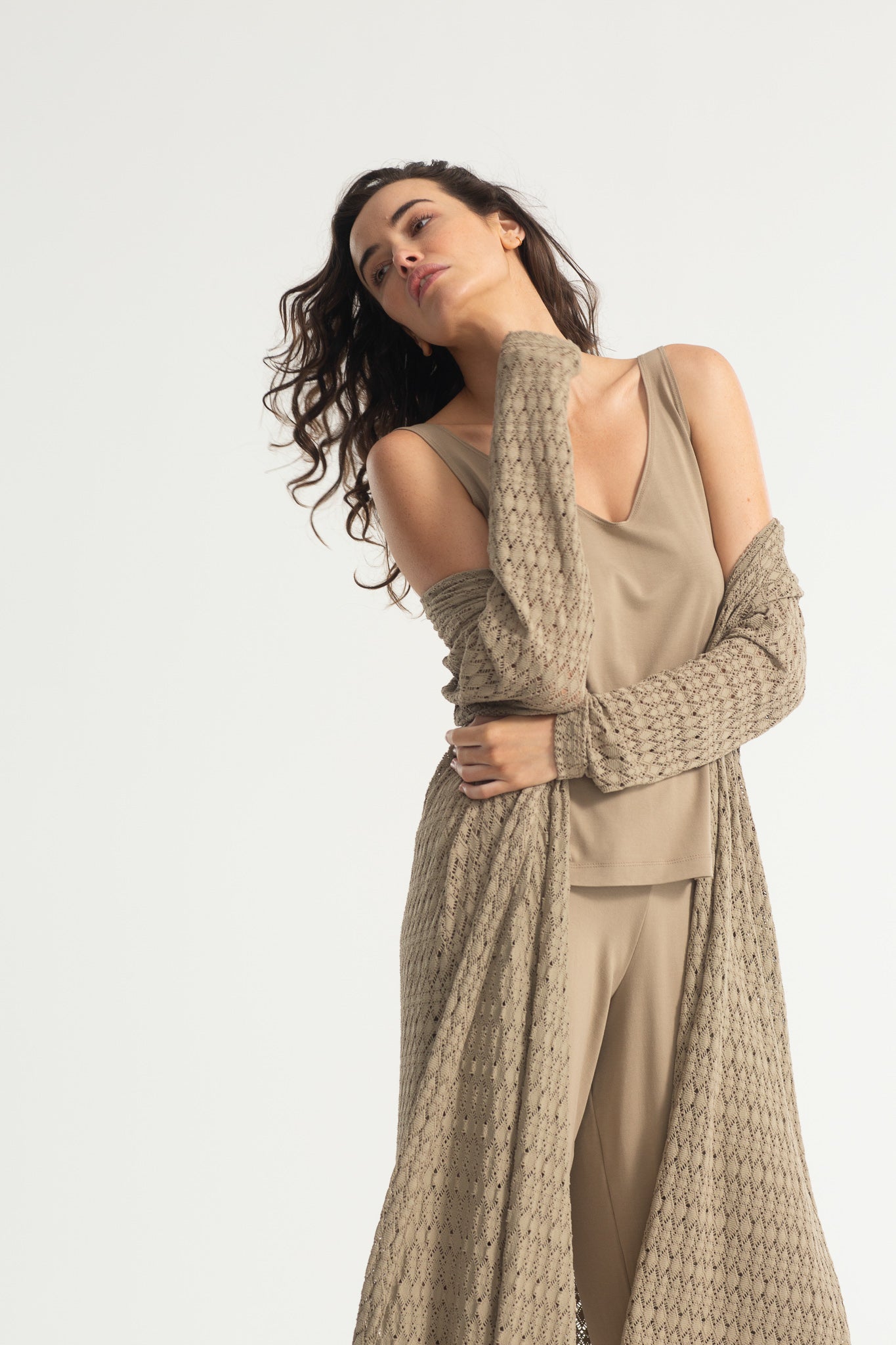 Mela Purdie Midi Coat Crochet Lace