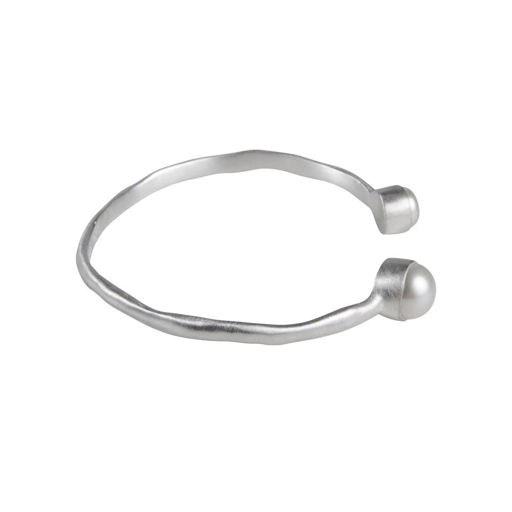 Fairley Double Pearl Cuff Silver