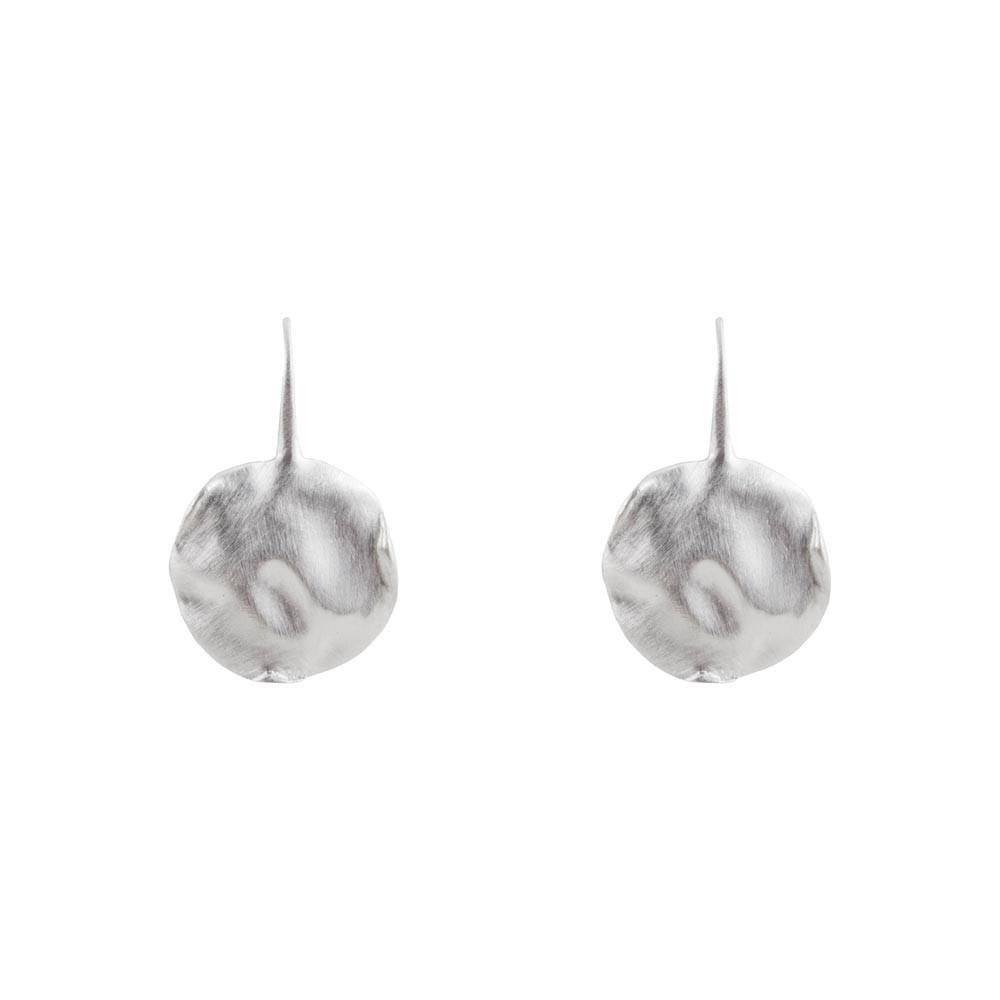 Fairley Earrings Alexa Beaten Disc Sterling Silver