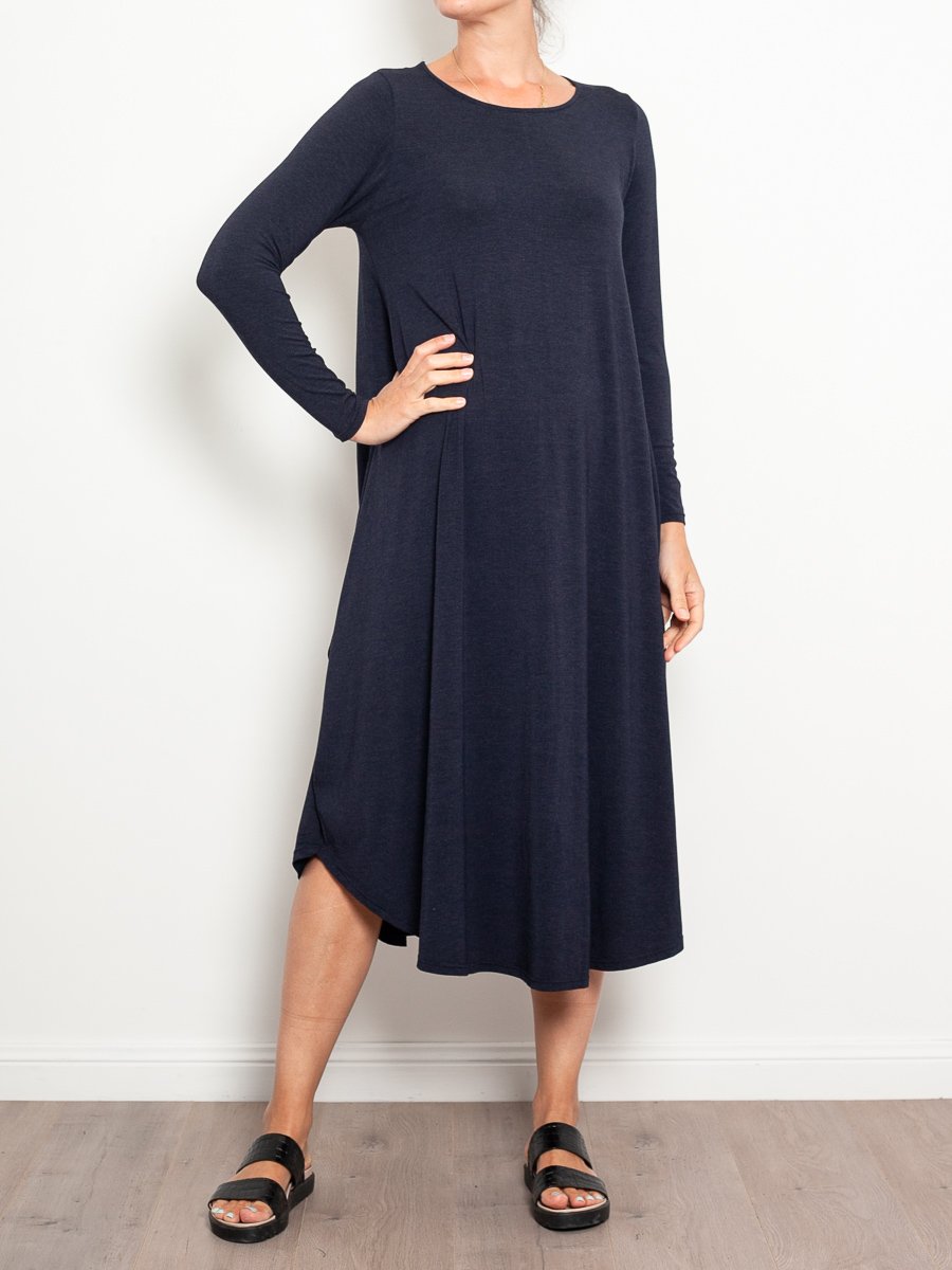 Tani Marl Long Sleeve Tri Dress