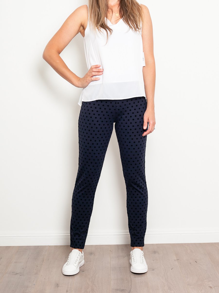 Vassalli Flocked Spot Ponti Pant