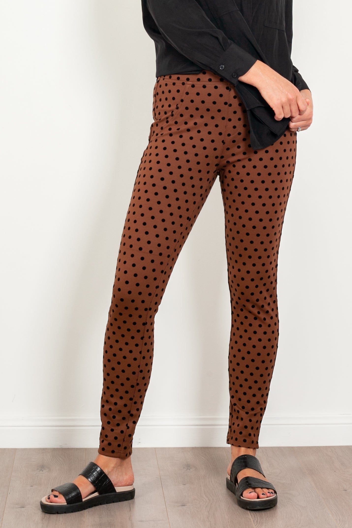 Vassalli Flocked Spot Ponti Pant