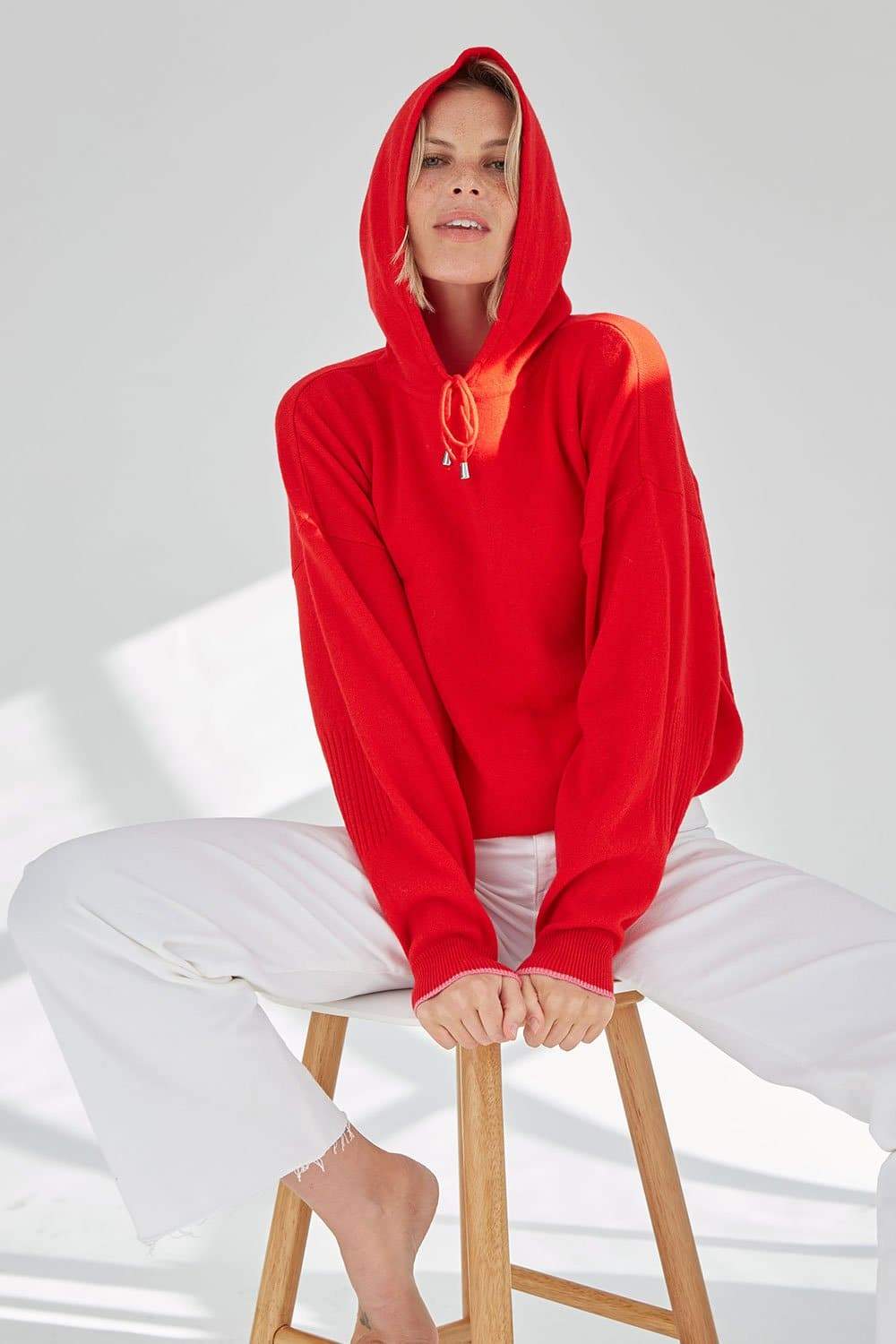 Mia Fratino Vivo Cashmere Contrast Hoodie