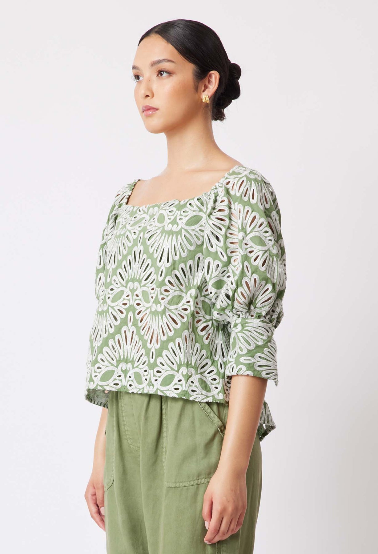 Once Was Awaken Off Shoulder Print Top