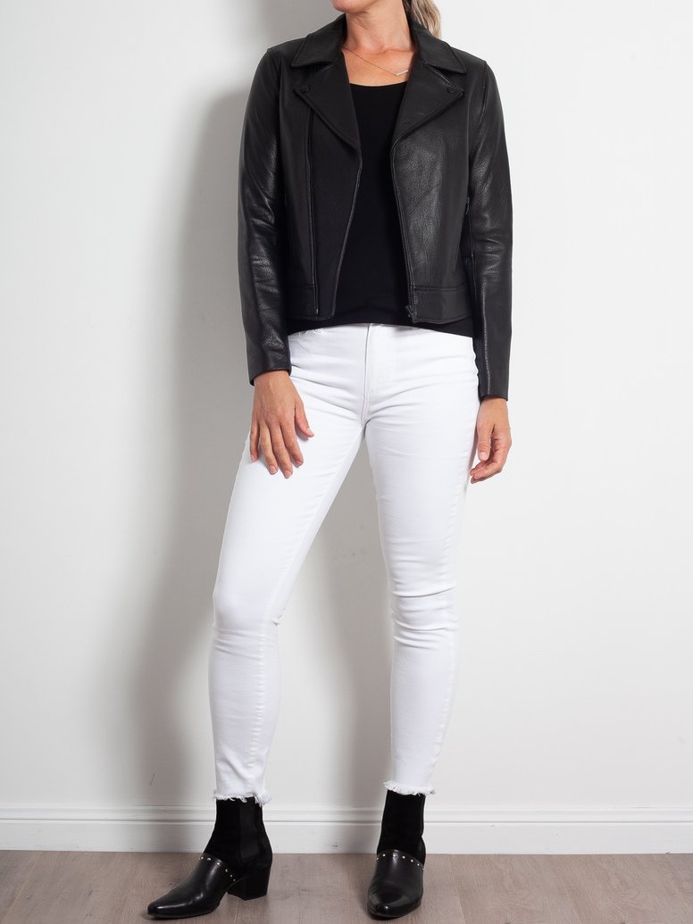 Paige Hoxton Ankle Jean White